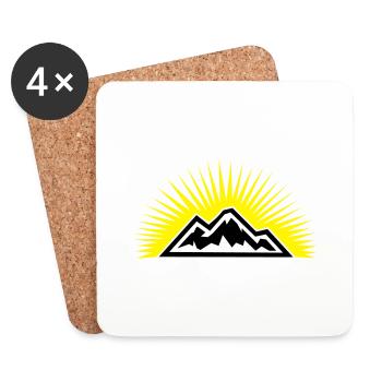 Mountainsun - Untersetzer (4er-Set) - Weiß - Vorne