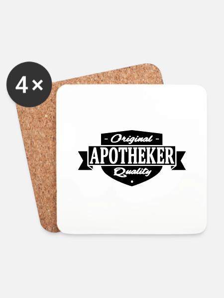 apotheker - Untersetzer (4er-Set) - Weiß
