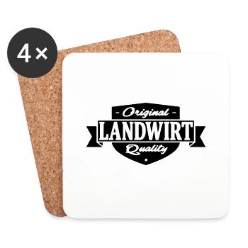 landwirt - Untersetzer (4er-Set) - Weiß - Vorne