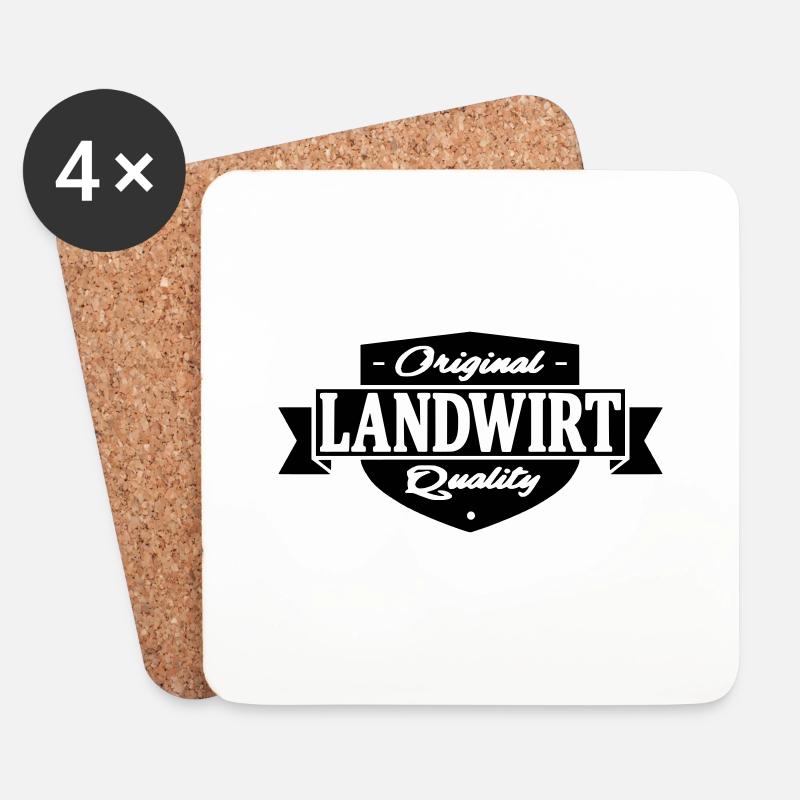 landwirt - Untersetzer (4er-Set) - Weiß