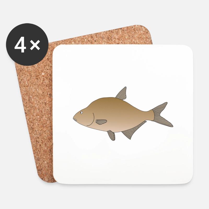 bream - Coasters (set of 4) - white