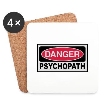 2541614 115188520 psychopathe - Dessous de verre (lot de 4) - blanc - Devant