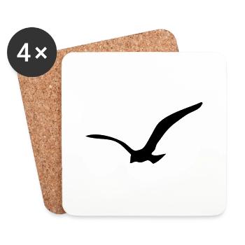 Möwe Seagull California Surf - Untersetzer (4er-Set) - Weiß - Vorne
