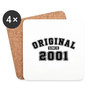 Original Since 2001 College Style - Untersetzer (4er-Set) - Weiß - Vorne
