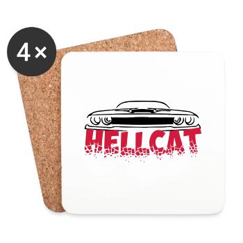 SRT HELLCAT - Untersetzer (4er-Set) - Weiß - Vorne