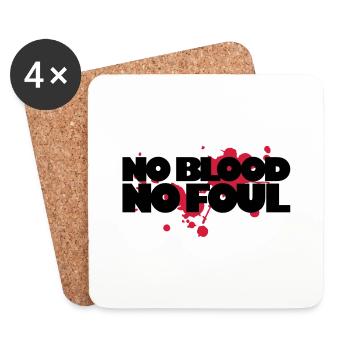No Blood No Foul - Dessous de verre (lot de 4) - blanc - Devant