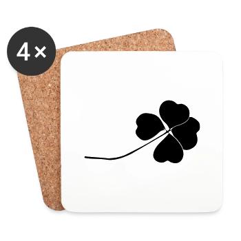 Shamrock - Coasters (set of 4) - white - Front