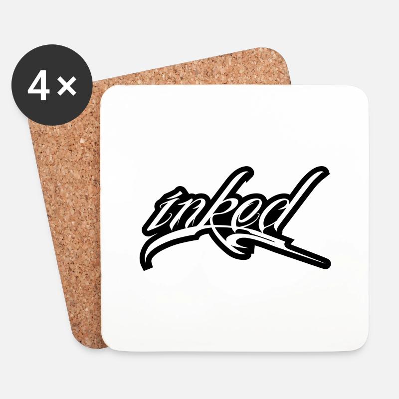 inked - Coasters (set of 4) - white