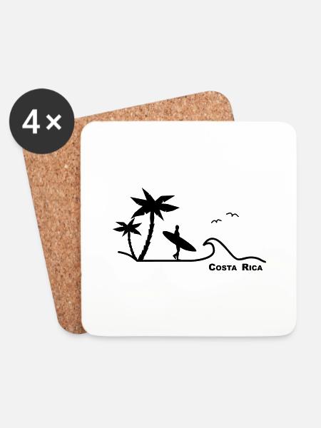 Costa Rica. - Untersetzer (4er-Set) - Weiß