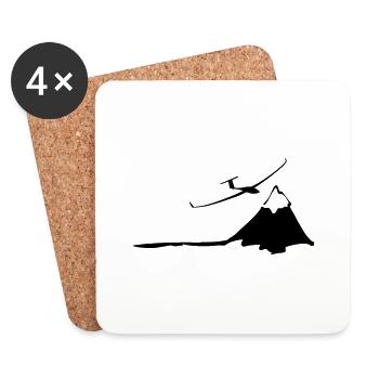 glider - Dessous de verre (lot de 4) - blanc - Devant