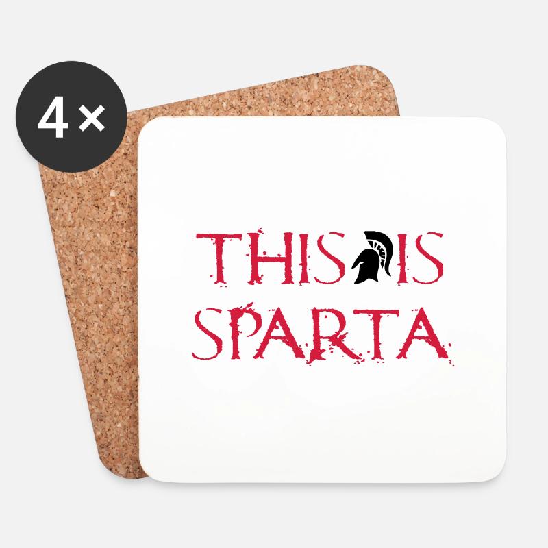 This is Sparta - Untersetzer (4er-Set) - Weiß