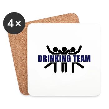 drinking_team__f2 - Untersetzer (4er-Set) - Weiß - Vorne