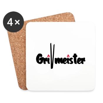Grill Master - Coasters (set of 4) - white - Front