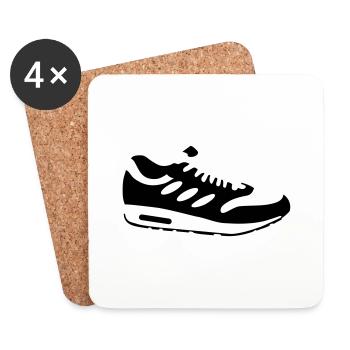 schuh__f1 - Dessous de verre (lot de 4) - blanc - Devant