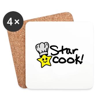 star_cook_design_t3 - Dessous de verre (lot de 4) - blanc - Devant