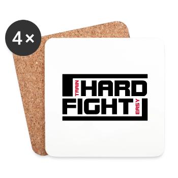 hard fight - Coasters (set of 4) - white - Front