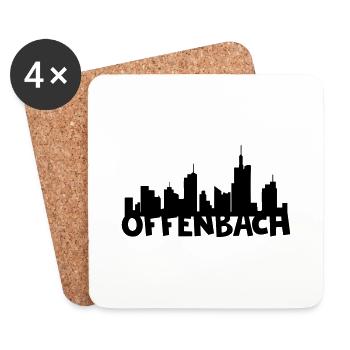 Horizon d'Offenbach - Dessous de verre (lot de 4) - blanc - Devant