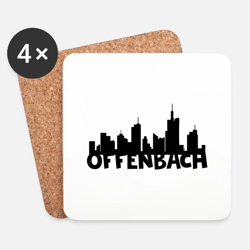 Offenbach Skyline - Untersetzer (4er-Set) - Weiß