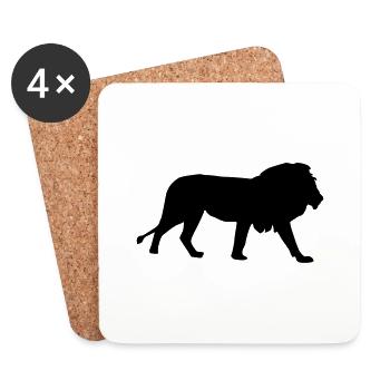 Lion - Coasters (set of 4) - white - Front