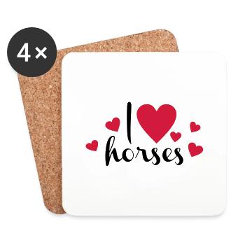 horse - Coasters (set of 4) - white - Front