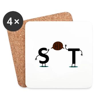 shit - Coasters (set of 4) - white - Front