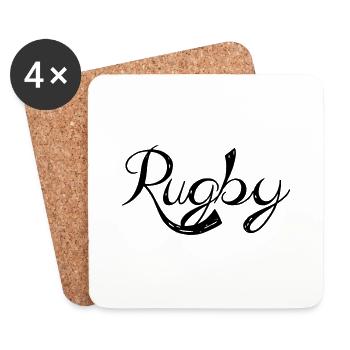 rugby 1 - Coasters (set of 4) - white - Front