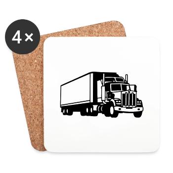 lkw - Untersetzer (4er-Set) - Weiß - Vorne