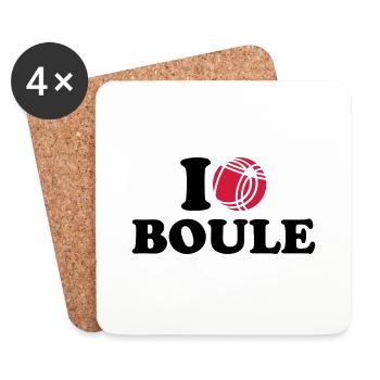 I love Boule - Coasters (set of 4) - white - Front