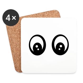 Augen - Untersetzer (4er-Set) - Weiß - Vorne