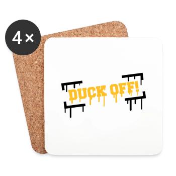 Duck Off Graffiti - Untersetzer (4er-Set) - Weiß - Vorne