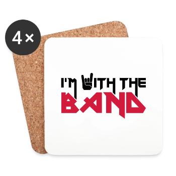 I'm with the Band - Coasters (set of 4) - white - Front