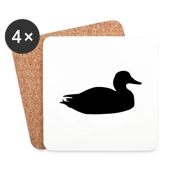 duck_f1 - Dessous de verre (lot de 4) - blanc - Devant