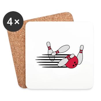 Fast Bowling Throw - Coasters (set of 4) - white - Front