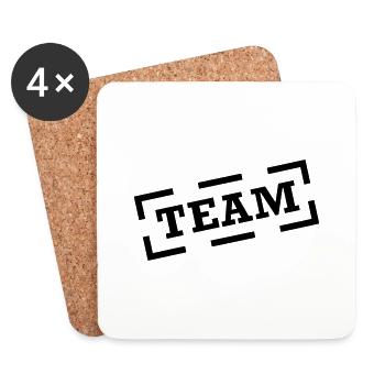 team - Dessous de verre (lot de 4) - blanc - Devant