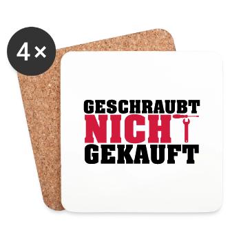 Geschraubt nicht gekauft - Untersetzer (4er-Set) - Weiß - Vorne