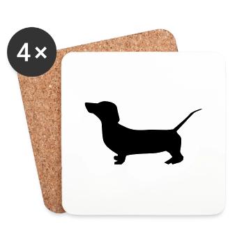 dog dackel - Untersetzer (4er-Set) - Weiß - Vorne