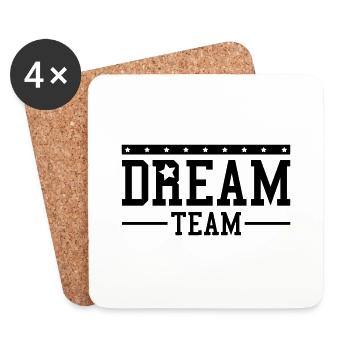 dream_team_design_ri1 - Dessous de verre (lot de 4) - blanc - Devant