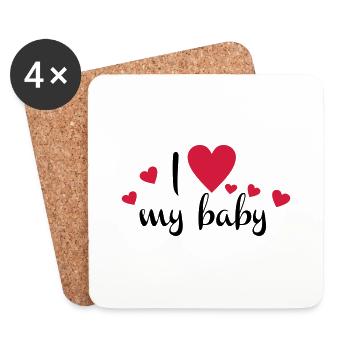 baby - Coasters (set of 4) - white - Front