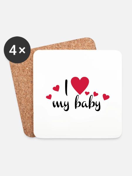 baby - Coasters (set of 4) - white
