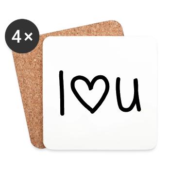 I Lovee You - Coasters (set of 4) - white - Front