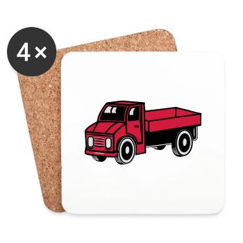 Voiture jouets camion camion camion camion véhicul - Dessous de verre (lot de 4) - blanc - Devant