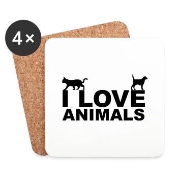 Animals - Untersetzer (4er-Set) - Weiß - Vorne