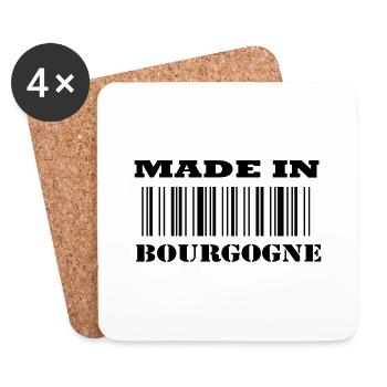 Made in BOURGOGNE - Dessous de verre (lot de 4) - blanc - Devant