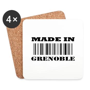 Made in GRENOBLE - Coasters (set of 4) - white - Front