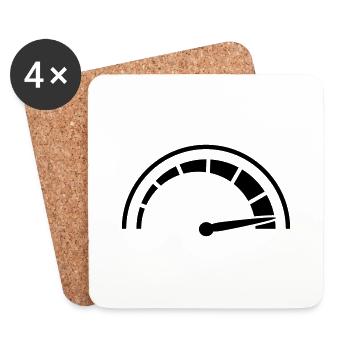 Speedometer quick lawn - Coasters (set of 4) - white - Front