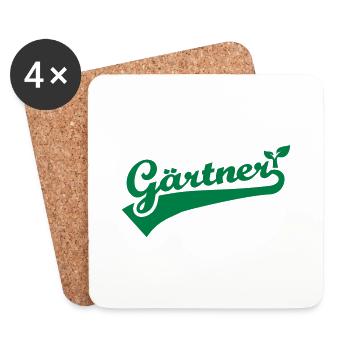Gärtner - Untersetzer (4er-Set) - Weiß - Vorne