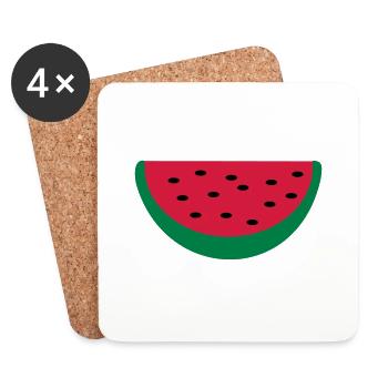 Melone - Untersetzer (4er-Set) - Weiß - Vorne