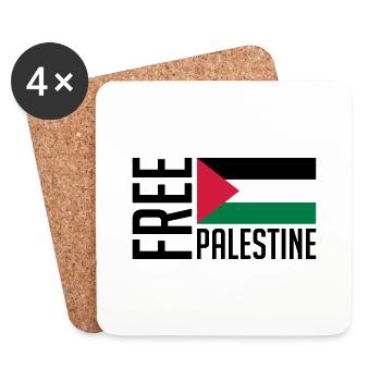 free_palestine_pa3 - Untersetzer (4er-Set) - Weiß - Vorne