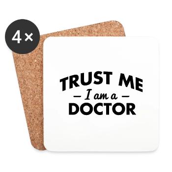 trust me i am a doctor - Coasters (set of 4) - white - Front