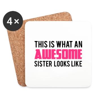 Sister - Coasters (set of 4) - white - Front